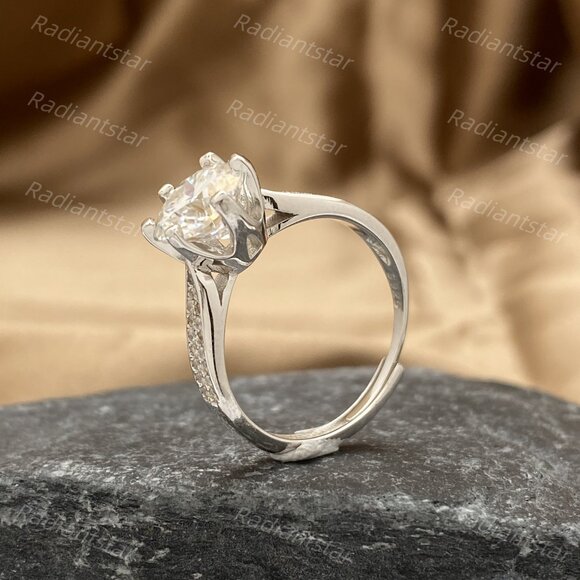 NEW Certified 2ct. t.w. Moissanite Pave Band Ring - Picture 5 of 8